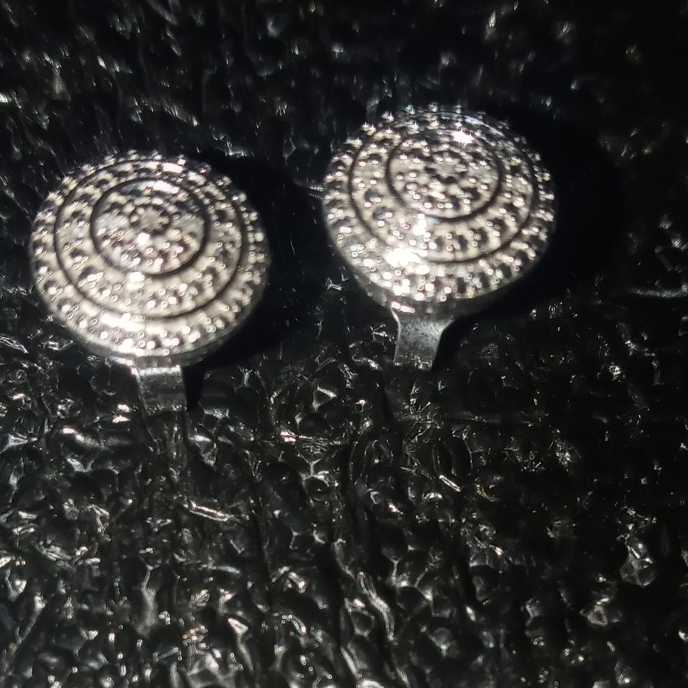 Real white diamond earrings